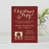 エレガントなオフィスのクリスマスパーティー招待状テンプレート 招待状 (スタンド正面)