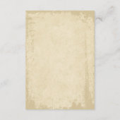 エレガントなオフホワイトのグレンジベースのウェディングステイション エンクロージャーカード (裏面)
