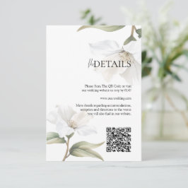 エレガントなオリエンタルマグノリアの結婚式 エンクロージャーカード