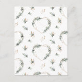 エレガントなオリーブの木立ちのボヘミアンベディングのゲスト詳細 エンクロージャーカード (裏面)