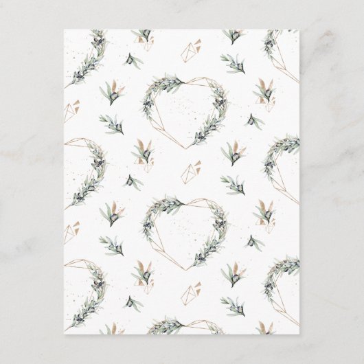 エレガントなオリーブの木立ちのボヘミアンベディングのゲスト詳細 エンクロージャーカード (裏面)