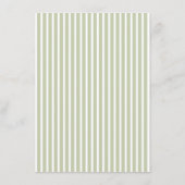 エレガントなオリーブグリーンの結婚式詳細カード エンクロージャーカード (裏面)