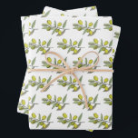 エレガントなオリーブ ラッピングペーパーシート<br><div class="desc">お祭りの季節や特別な行事にぴったりなオリジナルのオリーブデザインです。</div>