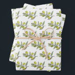 エレガントなオリーブ ラッピングペーパーシート<br><div class="desc">お祭りの季節や特別な行事にぴったりなオリジナルのオリーブデザインです。</div>