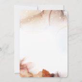 エレガントなオレンジインクのミニマルなスタイルのブライズシャワー 招待状 (裏面)