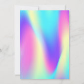 エレガントなオンブレホログラフィックのキンセアニエラ 招待状 (裏面)