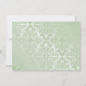 エレガントなオンブレ フラワー ブライダル シャワー 招待状 (裏面)