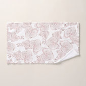 エレガントなオーキッド ボタニカル モノグラム ウェディング バスタオルセット (ハンドタオル)