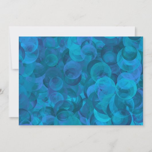 エレガントなオーシャンブルーの写真付き退職パーティー 招待状 (裏面)