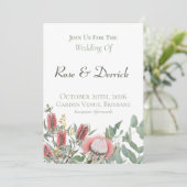 エレガントなオーストラリアン ネイティブ フローラル インビテーション (スタンド正面)