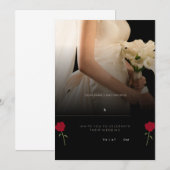 エレガントなオーダーメイドの結婚式招待状 招待状 (正面/裏面)