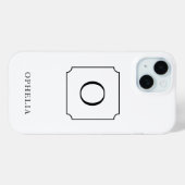 エレガントなオーダーメイドネームモノグラム Case-Mate iPhoneケース (裏面 (横))