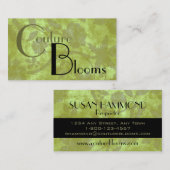 エレガントなオートクチュールの花の名刺 名刺 (正面/裏面)