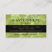 エレガントなオートクチュールの花の名刺 名刺 (裏面)