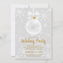 エレガントなオーナメント スノーフレーク ホリデー招待状