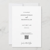 エレガントなオーバーレイカリグラフィー・セーブ・ザ・デート写真 招待状 (裏面)