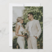 エレガントなオーバーレイ写真の結婚式 招待状 (裏面)