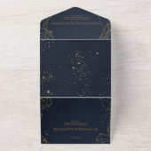 エレガントなオールインワンの結婚式招待状 オールインワン招待状 (外側)