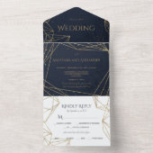 エレガントなオールインワンの結婚式招待状 オールインワン招待状 (内側)