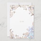 エレガントなオceanビーチウェディング 招待状 (裏面)