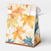 エレガントなカエルの葉 感謝の気持ちを込めた感謝祭ハート フェイバーボックス (裏面サイド)