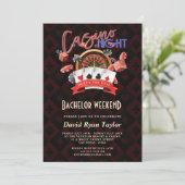 エレガントなカジノナイト ヴェガス バチェラーパーティー 招待状 (スタンド正面)