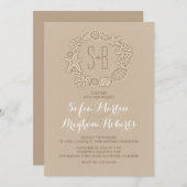 エレガントなカジュアルビーチウェディング招待状 招待状 (正面/裏面)