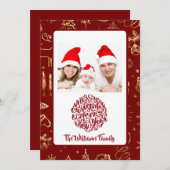 エレガントなカスタマイズファミリー写真 シーズンカード (正面/裏面)