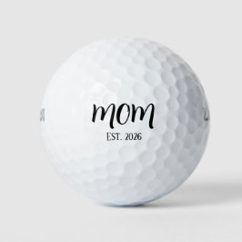 エレガントなカスタマイズ可能な'Mom' 'Est.2026'ギフト ゴルフボール