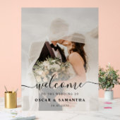 エレガントなカスタムウェディングフォトウェルカム アクリルサイン (ウェディング)