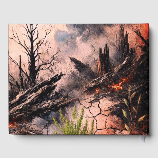 エレガントなカスタムゲストブック – 時を超える記念品 ゲストブック (裏面)