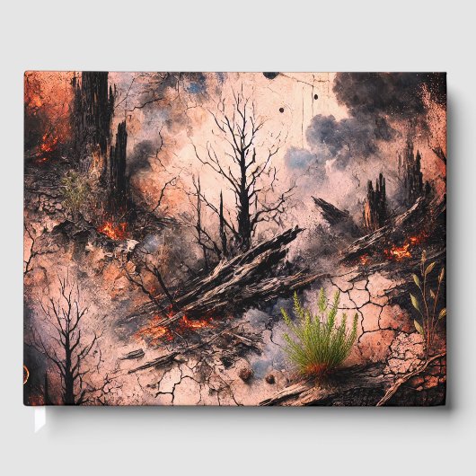 エレガントなカスタムゲストブック – 時を超える記念品 ゲストブック (正面)