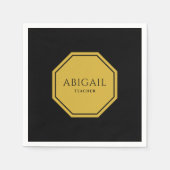 エレガントなカスタムネームとタイトルスタンダードカクテル スタンダードカクテルナプキン (正面)