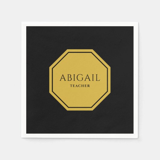 エレガントなカスタムネームとタイトルスタンダードカクテル スタンダードカクテルナプキン (正面)