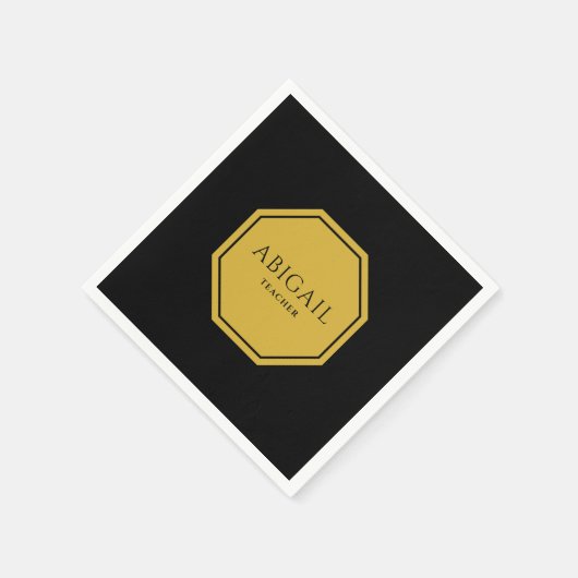 エレガントなカスタムネームとタイトルスタンダードカクテル スタンダードカクテルナプキン (角)