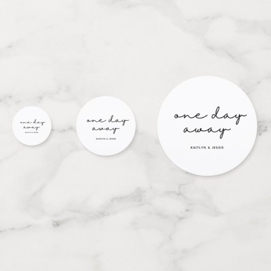 エレガントなカスタムリハーサルディナー ワンデイ アウェイ テーブル コンフェッティ (裏面)