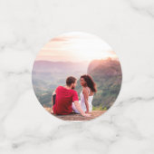 エレガントなカスタムリハーサルディナー ワンデイ アウェイ テーブル コンフェッティ (スモール正面)