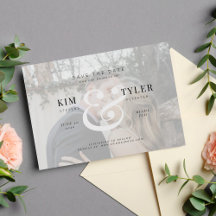 エレガントなカスタム写真の偽ヴェラム現代の結婚式