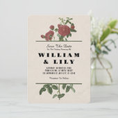 エレガントなカスタム結婚式招待状テンプレート 招待状 (スタンド正面)