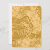 エレガントなカスタム ゴールド 50周年パーティー 招待状 (裏面)