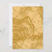 エレガントなカスタム ゴールド 50周年パーティー 招待状 (裏面)