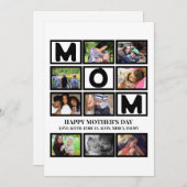 エレガントなカスタム 母の日 おしゃれな9枚の写真コラージュ シーズンカード (正面/裏面)