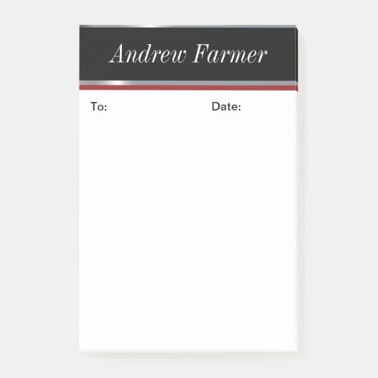 エレガントなカスタム、黒および銀のポスト・イット ポストイット (正面)