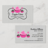 エレガントなカップケーキのケーキはベーキングをぽんと鳴らします 名刺 (正面/裏面)