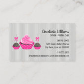 エレガントなカップケーキのケーキはベーキングをぽんと鳴らします 名刺 (裏面)