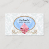 エレガントなカップケーキのベーカリーのカスタム 名刺 (正面)