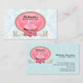 エレガントなカップケーキのベーカリーのカスタム 名刺 (正面/裏面)