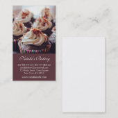 エレガントなカップケーキのベーカリーの名刺の写真 名刺 (正面/裏面)