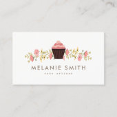 エレガントなカップケーキのベーカリーの名刺 名刺 (正面)