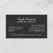 エレガントなカップケーキのベーカリー 名刺 (裏面)